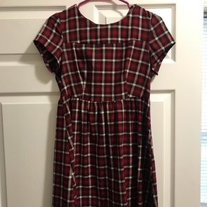 Glamorous (from ASOS) (S) Plaid Babydoll Dress